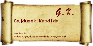 Gajdusek Kandida névjegykártya
